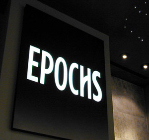 Epochs, Rideau Centre, Ottawa, branding signage
