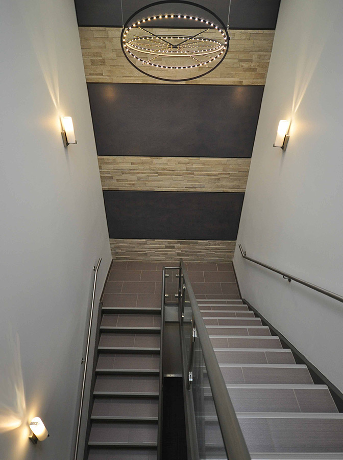 Staircase and entrance, MDS Aero, Ottawa
